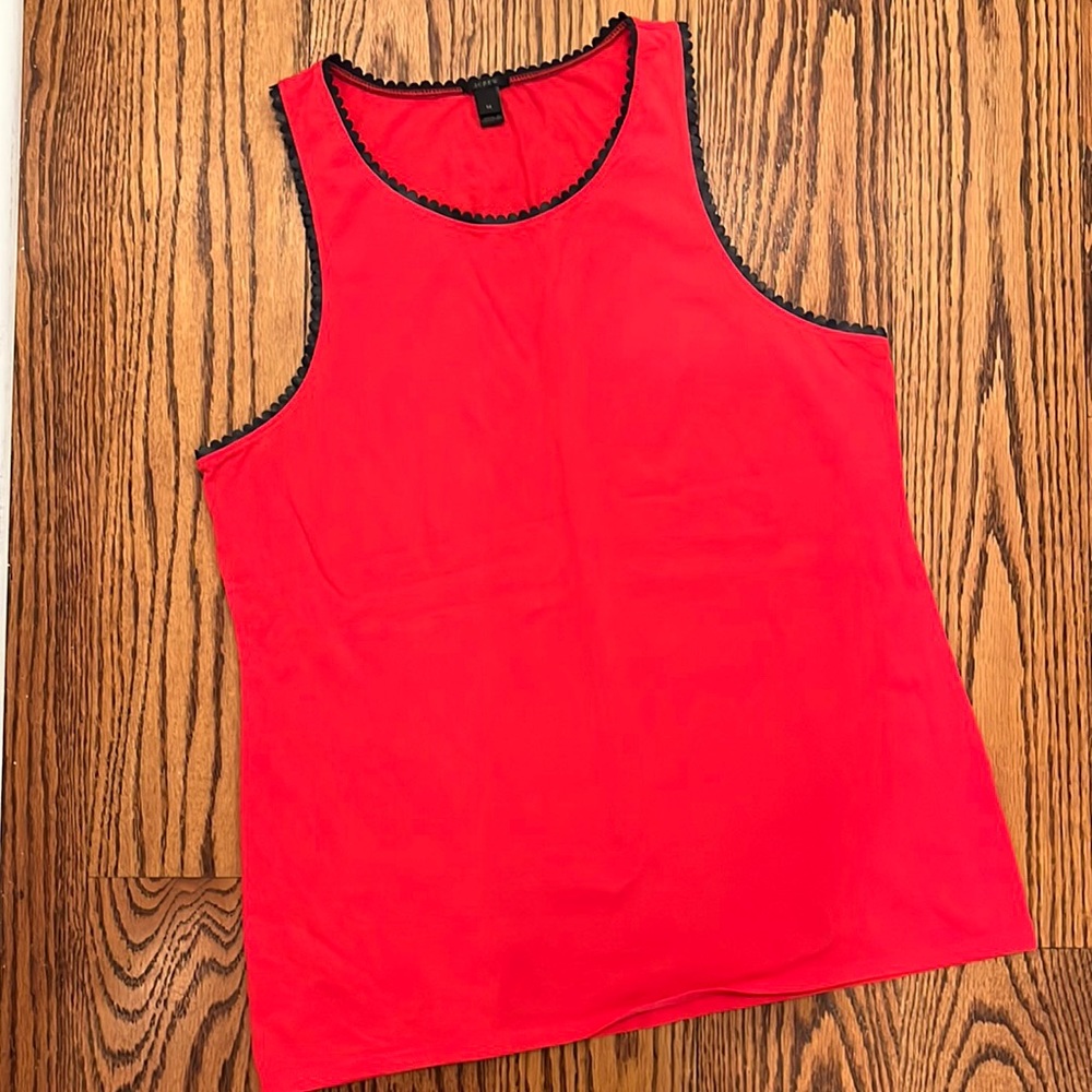 J Crew top with scalloped trim